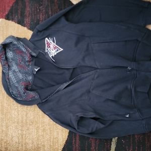 Black zip up Flight hoodie L ;
